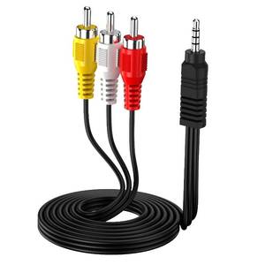 lot 12197 image: Eanetf 3.5mm to RCA Camcorder Handycam AV Audio Video Output Cable, 18 TRRS to 3 RCA Male Plug AUX Cable Cord for TV,Smartphones,MP3, Tablets,Speakers,Home Theater - 5ft