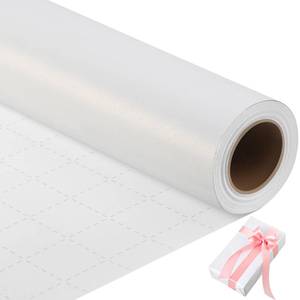 lot 12201 image: woric White Wrapping Paper Roll -Mini Roll- 17 Inch X 33 Feet Wedding Wrapping Paper with Pearly Lustre for Mothers Day Bridal Shower Birthday Baby Shower Gifts Decor