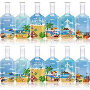 lot 12227 image: Kajaia 12 Pack Luggage Tags for Suitcases Summer Beach Bag Tags Travel Suitcase Identifiers Plastic Travel Baggage Identifier Labels for Cruise Women Men Traveling Accessories