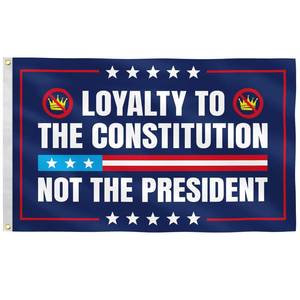 lot 12245 image: No Kings Protest Flag 3x5 FT Loyalty to The Constitution Not a King Banner for Political Rallies, Yard Signs, Porches, Windows & Car Parades Essential Outdoor & Indoor Decor for Patriots, Anti MAGA Displays, & TheResistance (blue)