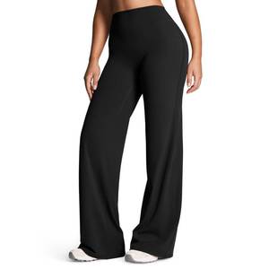 lot 12256 image: Aoxjox Womens Workout Athlenza Straight Leg Bottoms High Waist Lumastretch Gym Yoga Pants 35 (Black, Large) (Used)