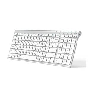 lot 12259 image: iClever BK10 Bluetooth Keyboard, Universal Bluetooth 5.1 Wireless Keyboard with Number Pad, Ergonomic Design, Multi-Device Compatibility, Stable Connection for Mac, iPad, iPhone, Android, Windows