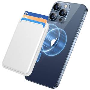 lot 12261 image: Miracase for MagSafe Wallet, Magnetic Card Wallet Holder, Compatible with MagSafe Wallet, 3-Card Holder, for iPhone 15141312 Series,White