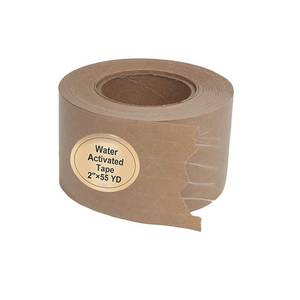 lot 12329 image: TooCust Water Activated Tape Fiber Reinforced Packing Tape Kraft Tape 2X 165 feet Per Roll Brown Tape Gummed Paper Tape for Heavy Duty Packaging and Shipping Writable Eco-Friendly Biodegradable