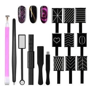 lot 12335 image: Ideal Swan Magnet Nail Art Polish Tool Set, Cat Eye Gel Polish 3d Gel Nails Cat Eye Plastic Tool, Magnetic Cat Eye for Salon Studio Home Manicure (15 Piece Set)