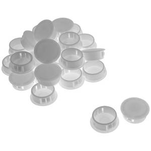 lot 14121 image: Jersvimc 25Pcs 1 Inch(25mm) White Hole Plug Cover, Round End Cap Flush Type Tube Insert, Pipe Post Panel Plug for Chair Furniture Glide Protectors