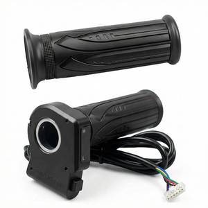 lot 14126 image: 36V EBike Twist Throttle Grip Replacement Compatible with Jetson Bolt Pro, Atlas, Dyu D3FD2FC3C4, Ancheer - Electric Bike Handle with LCD Voltage Display, Cruise Control Button, 6-Pin Plug
