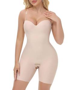 lot 14138 image: SHAPESHE Full Body Shaper Bodysuit for Women Strapless Backless Shapewear Tummy Control Butt Lifting Built-in Underwire Bra Seamless Compression Shapewear Bodysuit for Under Dress