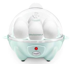 lot 14165 image: Elite Gourmet Easy Electric 7 Egg Capacity Soft, Medium, Hard-Boiled Cooker Poacher, Scrambled, Omelet Maker with Auto Shut-Off and Buzzer, BPA Free