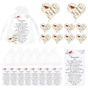 lot 14166 image: GUDELAK 50 Sets Funeral Favors, Celebration of Life Decorations with Pocket Hug Token Funeral Prayer Cards and Organza Bags, Cardinal Memorial Gifts for Celebration of Life Ideas Favors