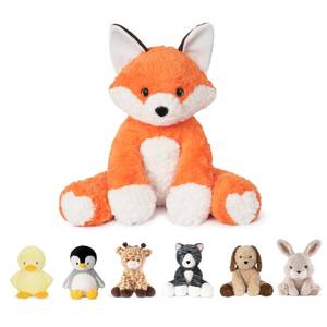 lot 14184 image: Niuniu Daddy 14  3.5 Pound Weighted Fox Plush Stuffed Animal, Heavy Stuffed Red Fox Plush Toys for Kids Adults, Weighted Beads for Stuffed Animals Body Pillow for Birthday Christmas Holiday