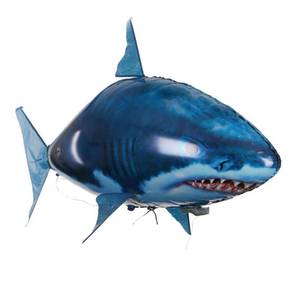 lot 19417 image: Remote Control Shark Toys Swimming Fish RC Animal Toy Infrared RC Fly Air Balloons Clown Fish Toy Gifts Party Decoration Balloon ANTI-GRAVITY INDOOR TOY HOVERS and FLOATS in MID-AIR (Blue)