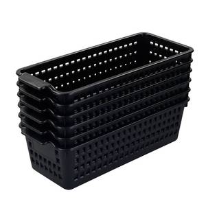 lot 19418 image: Jandson Slim Plastic Basket Storage Basket, 6 Packs