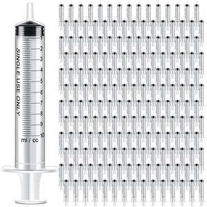 lot 19442 image: Xuhal 200 Pcs 10 mlcc Plastic Liquid Measuring Syringes No Needle Clear Small Syringes for Oral, Scientific Labs Measuring Liquids, Feeding Pets, Epoxy Resin, Watering Plants, Oil or Glue Applicator