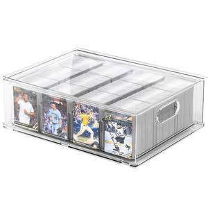 lot 19499 image: BluBrk Trading Card Storage Box - Clear Large Storage Organizer Holds 3200 Cards with Foam Inserts Blocks �� Display Case for TCG, MTG & Sports Cards (1-Pack)