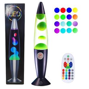 lot 19514 image: LEHAHA 13.5 LED Liquid Motion Lamp - Versatile Remote Control for 17 Unique Color Transitions, Soothing Liquid Night Light, Perfect for Home Decor, Living Room, Office, Bedroom