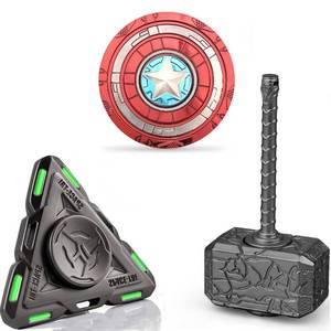 lot 20101 image: Hammer Fidget Spinner Toys for Kids Adults, Glow in The Dark Luminous Tri Spinner, Metal 2 in 1 Infinity Cube Desk Decor, Stress Relief ADHD Birthday Gift for School Office Boys Friends