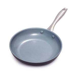 lot 20114 image: GreenPan Lima Hard Anodized 8 Frying Pan Skillet Nonstick, Ceramic Nonstick, PFAS-Free Nontoxic Pots and Pans, Oven & Broiler Safe, Stainless Steel Handle, Cookware for Eggs & Omelet, Gray (Small Chip in Bottom of Pan)