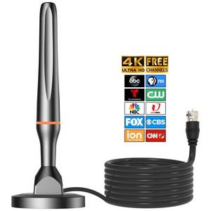 lot 20125 image: Digital TV Antenna for Smart Tv Indoor TV Antenna for Tv Without Cable with Strong Magnetic Base, 360° Reception HDTV Antenna Indoor 4k -10FT Long Cables��BlueBlack��