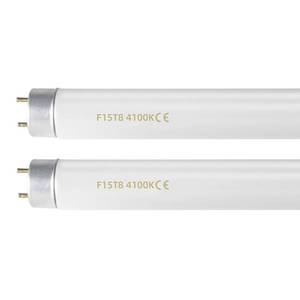 lot 20127 image: coospider-repta F15T8CW 18 Inch 15W T8 Fluorescent Replacement Tube Bulb Cool White 4100K Medium Bi-Pin G13 Base 2 Count