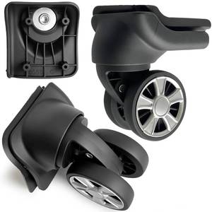 lot 20150 image: NUOZE Duel Spinner Luggage Wheels Replacement for Suitcase, Wheels Parts Roller Suitcase Tourister Travel Trunk Caster Luggage Replacement Kit (H330-2Pcs)