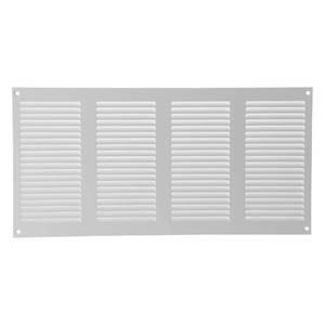 lot 20162 image: Vent Systems 16 x 8 Inch (Overall Dimensions) White Metal Air Vent Cover - Louvered Rectangular Return Grill with Built-in Protective Mesh Screen - HVAC Ventilation Grille for Home Improvement