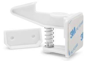 lot 20180 image: 12-Pack Invisible Baby Proofing Cabinet Locks - No Drill Child Safety Drawer Latches - Adhesive Childproof Latch for Cabinets, Kitchen & Furniture - Secure Toddler & Infant Safety No Tools Required