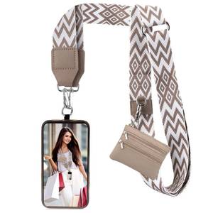lot 20196 image: XANGNIER Clip and Go Strap for Phone with Wallet Crossbody, Phone Strap with Zippered Wallet, Adjustable Anti Theft Cellphone Lanyard for Women, Cellphone Chain Accessories,Multicolor 21
