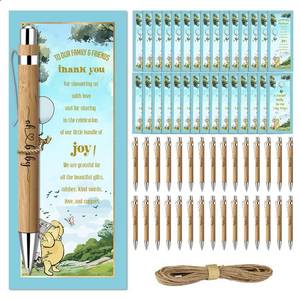 lot 20206 image: Toerifer Winnie Baby Shower Favors for 30 Guests, 30 Pcs Thank You Gifts for Baby Shower, Gender Reveal Sets Included Bamboo Pens Greeting Cards, Winnie Gender Reveal Souvenirs Prizes Decorations