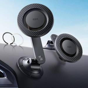 lot 20214 image: ESR for MagSafe Car Mount, Upgraded Dashboard Magnetic Phone Holder for Car, 360° Rotation, Car Phone Holder Mount for iPhone 171616e15141312, S25, Pixel 10, Strong Magnets(with 2 Metal Rings)