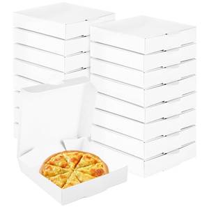 lot 20215 image: SENENQU 100 Pcs Mini Pizza Boxes 3.5 x 3.5 Square Cardboard Mini Pizza Box Small Pizza Boxes Pizza Storage Container for Celebrations Party Favors Birthdays Weddings(White)