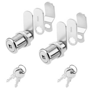 lot 20217 image: BEVTEE Cabinet Locks with Keys,2 Packs, 1-12 Long Cam Lock Keyed Alike, US General Tool Box Lock, Zinc Alloy Locks Replacement Set Fits on 1-38 Max Panel Thickness for File Drawer RV Storage Desk