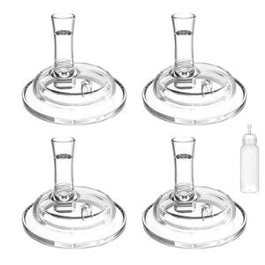 lot 20223 image: Straw Sippy Nipples for Dr Browns Narrow Neck Baby Bottles, Transition Cup Replacement Food Grade Silicone Soft Nipple 6m, Pack of 4