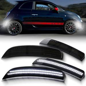 lot 20227 image: ZDEERAOTO LED Front & Rear Fender LED Side Marker Lights Kit for Fiat 500500C Abarth 2012-2017 (Not fit 500ePopSportLounge),Smoked Lens Side Bumper Marker Lamps,OEM 68136734AA��68136735AA (White)