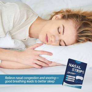 lot 20228 image: REROIO Nasal Strips for Snoring -60 Count Clear Nose Strips for Breathing & Congestion Relief, Drug-Free Anti Snoring Solution for Better Sleep, Sensitive Skin Friendly,0.75in2.37in