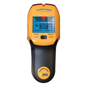 lot 20232 image: Zircon MultiScanner A250 All-in-One Stud Finder & Wall Scanner �� Metal Detector  Live AC Wire Scanner with ACT, SpotLite Pointer & 4 Scan Modes