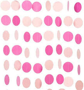 lot 4038 image: Hanging pink paper circles