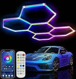 lot 11684 image: RGB Hexagon LED Light Set