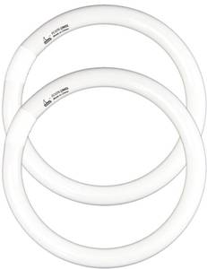 lot 1263 image: CHKADAWA FC12T9 32 Watts Circline Light Bulbs Daylight, Circular 12 Inch T9 32W Round Fluorescent Bulb Replacement for Circle Ceiling Fixture Lamp, DL 6500K Tube, G10q 4 Pin Base, 2 Pack