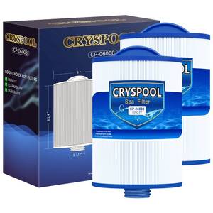 lot 1265 image: Cryspool� 06008 Filter Compatible with 6CH-940, PWW50P3 (NOT PWW50P4), FC-0359, Viking Spa Hot Tub Filter, 45 Sq. Ft Spa Filter Cartridge, 2 Pack