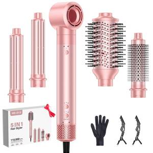 lot 1304 image: HydraStyl 5 in 1 Hot Air Styler Wrap, Hair Dryer & Blow Dryer Brush with Auto Wrap Curls, 110,000 RPM Hot Air Styler for Fast Drying, Curling, Smoothing, Blowouts & Frizz-Free Volume, No Heat Damage