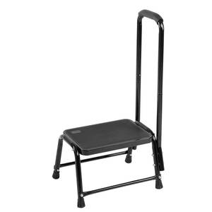 lot 1313 image: Leekpai Step Stool with Handle for Adults��Seniors Heavy Duty Holds 350 lbs.Stepping Stool for Elderly Adults, Attractive Black for Kitchen
