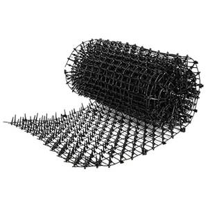 lot 1335 image: Tapix Cat Scat Mat with Spikes Digging Stopper (14 ft.) - Anti-cat Network Cat Strips, Cat Deterrent Mat for Indoor and Outdoor with 10 Staples