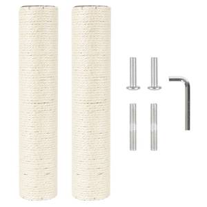 lot 2125 image: NEUMIHARO 2.9in 7.4cm Diameter Cat Tree Replacement Post Pole Parts Sisal (M10, 35cm13.8in)