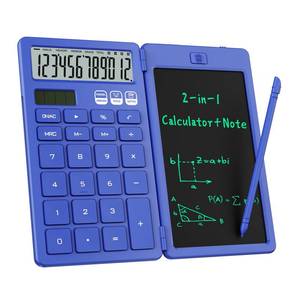 lot 2155 image: Desk Calculator with Erasable LCD Notepad Calculators ROATEE Desktop Basic Calculators for Middle School Cute Pocket Solar Calculator Office Desk Accessories Supplies Home Office Essential Big Button