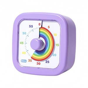 lot 2182 image: Kids Visual Timer Cute Rainbow - 60 Minute Countdown Timer Time Management for Kids and Adults, Timer for Cooking Classroom Meeting (Purple)