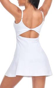 lot 2186 image: Womens Tennis Dress, with Adjustable Straps & Built-in Bra Athletic Golf Dresses for Women Workout Exercise White