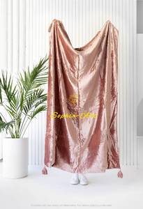 lot 2188 image: Sophia-Art Luxury Crushed Velvet Throw Blanket with Tassels Sofa Bed Soft Blankets Boho Warm Throws Cozy Plush Lightweight Pet (50x70 inches, Rose)