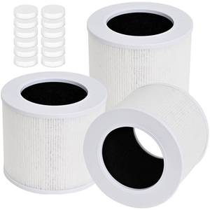 lot 3783 image: 3 Pack Core Mini Filter H13 True HEPA Filters Replacement for LEVOIT Core Mini Core Mini-P Air Purifier,3-in-1 H13 True Filter Replacement,High-Efficiency Activated Carbon,Replace Part Core Mini-RF