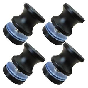 lot 4209 image: soujkooy 4Pcs Shower Glass Door Handle, Sliding Shower Doors Knob, Stainless Steel One Sided Door Knob Pull Hardware Replacement for Bathroom Glass Doors, Black